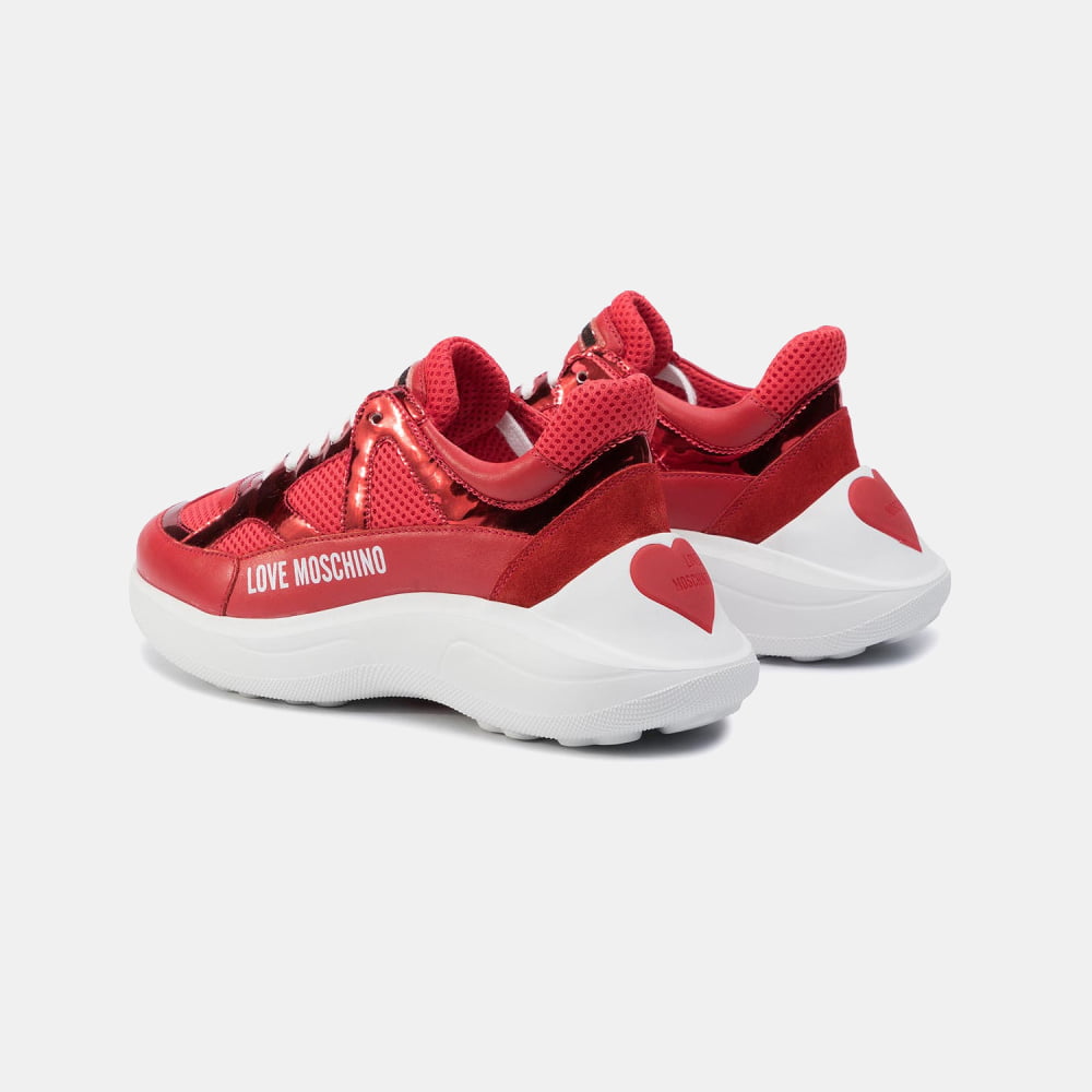 Moschino Sapatilhas Sneakers Shoes Ja15306 Red Vermelho Shot6