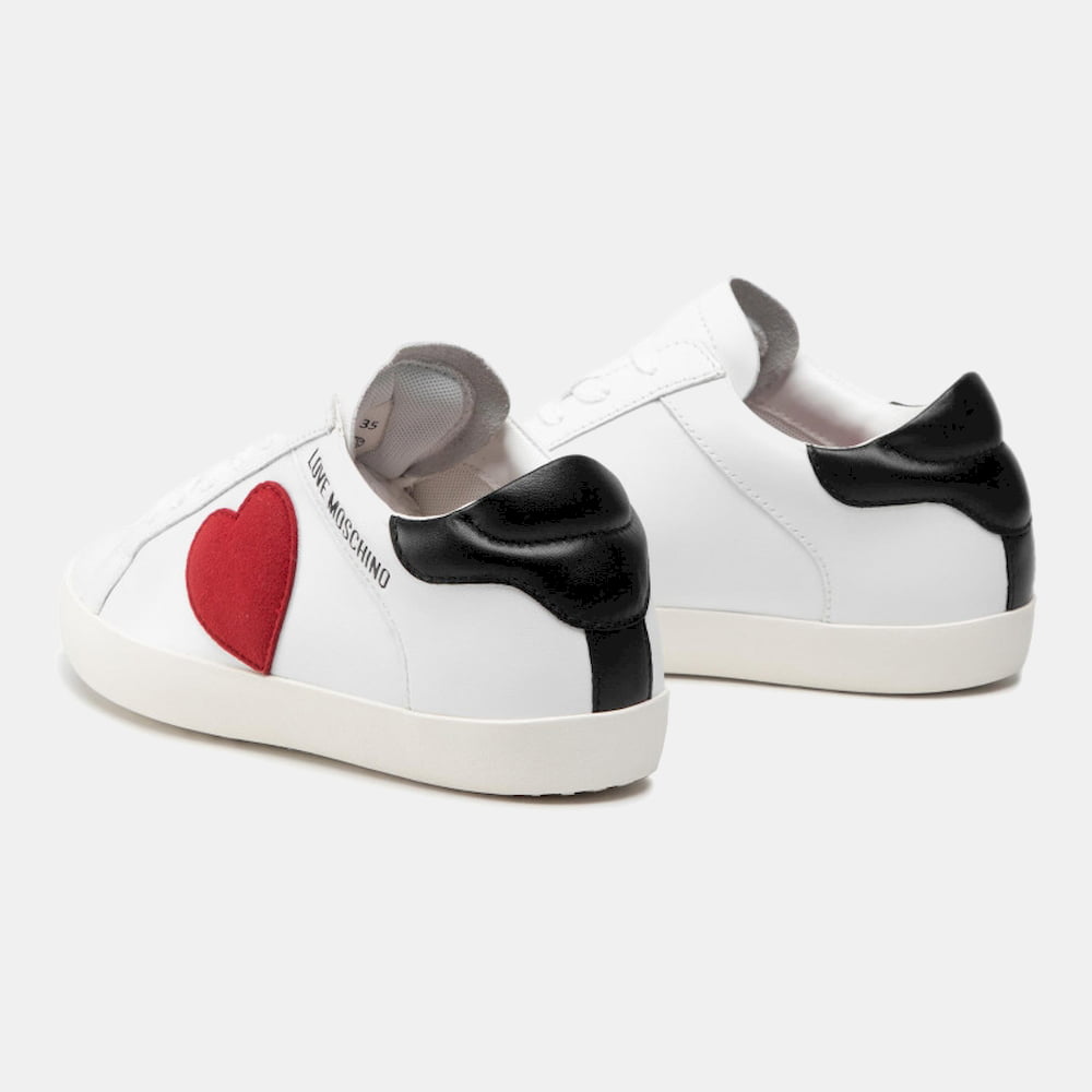 Moschino Sapatilhas Sneakers Shoes Ja15402 Whi Red Bl Branco Vermelho Preto Shot4