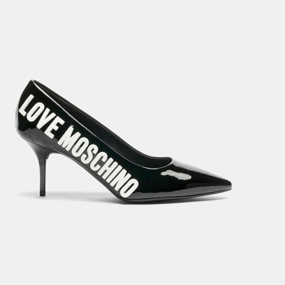 Moschino Sapatos Shoes Ja10037 Black Vern Preto Verniz Shot10