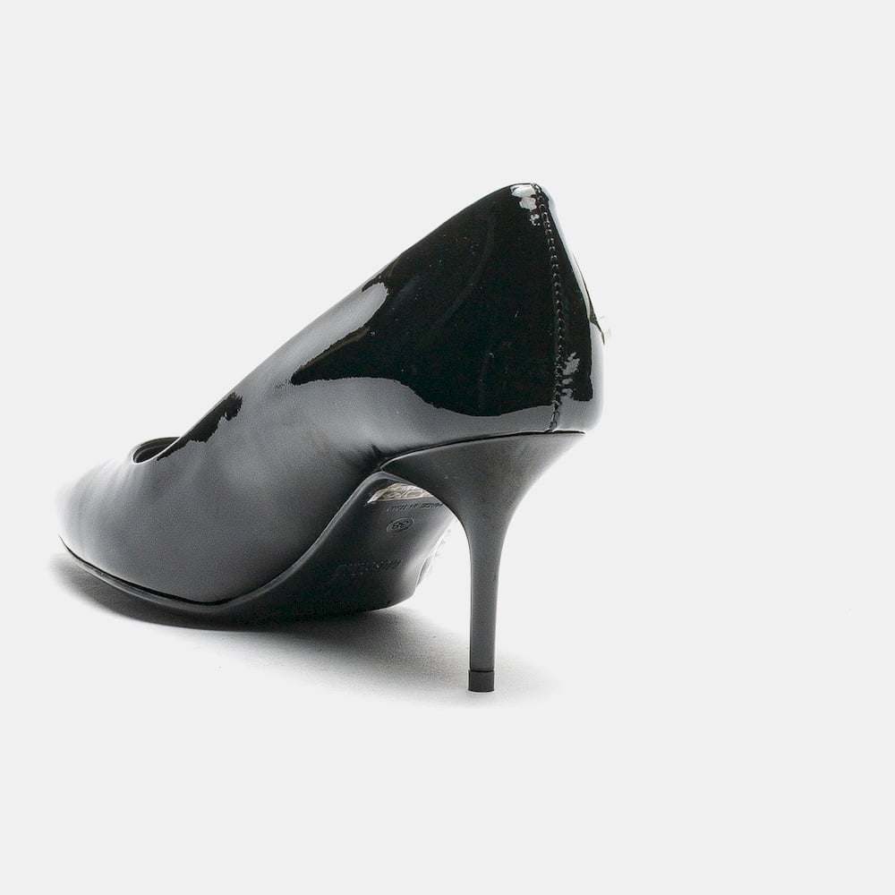 Moschino Sapatos Shoes Ja10037 Black Vern Preto Verniz Shot4
