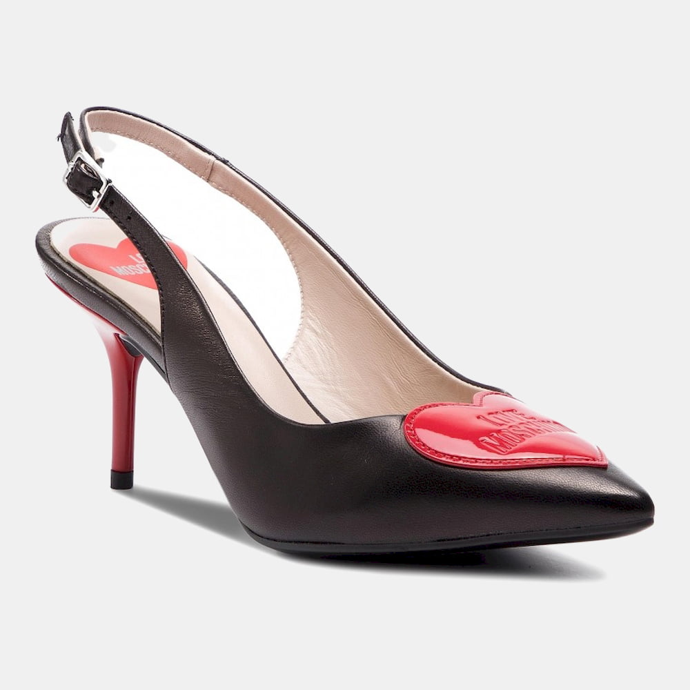 Moschino Sapatos Shoes Ja10077g17 Black Red Preto Vermelho Shot2