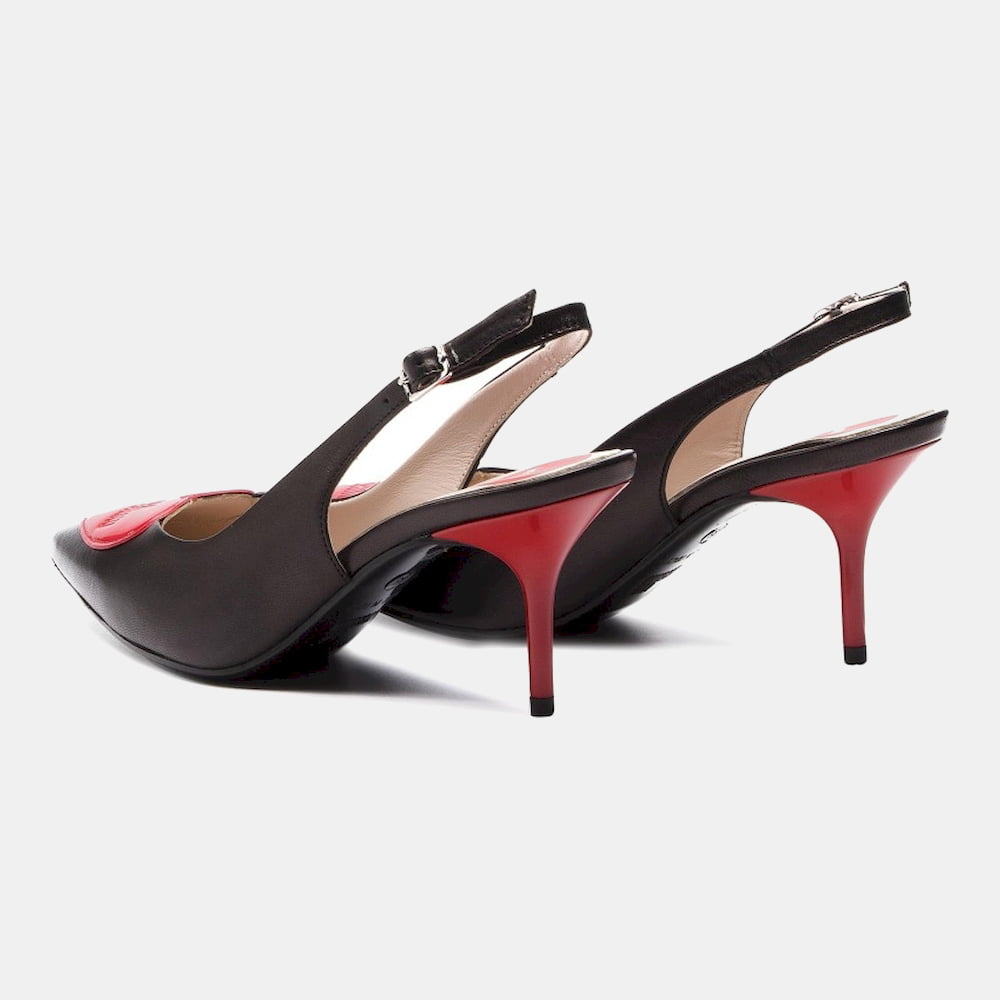 Moschino Sapatos Shoes Ja10077g17 Black Red Preto Vermelho Shot6