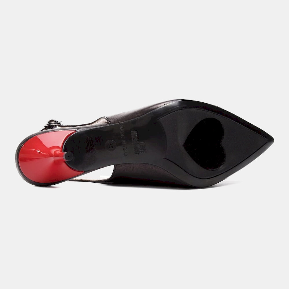 Moschino Sapatos Shoes Ja10077g17 Black Red Preto Vermelho Shot8