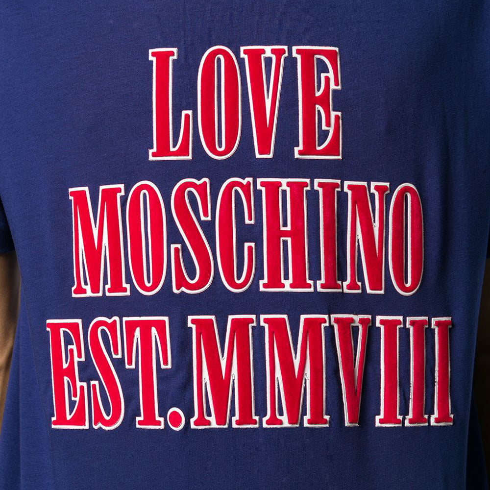 Moschino T Shirt M47323r Navy Red Navy Vermelho Shot6