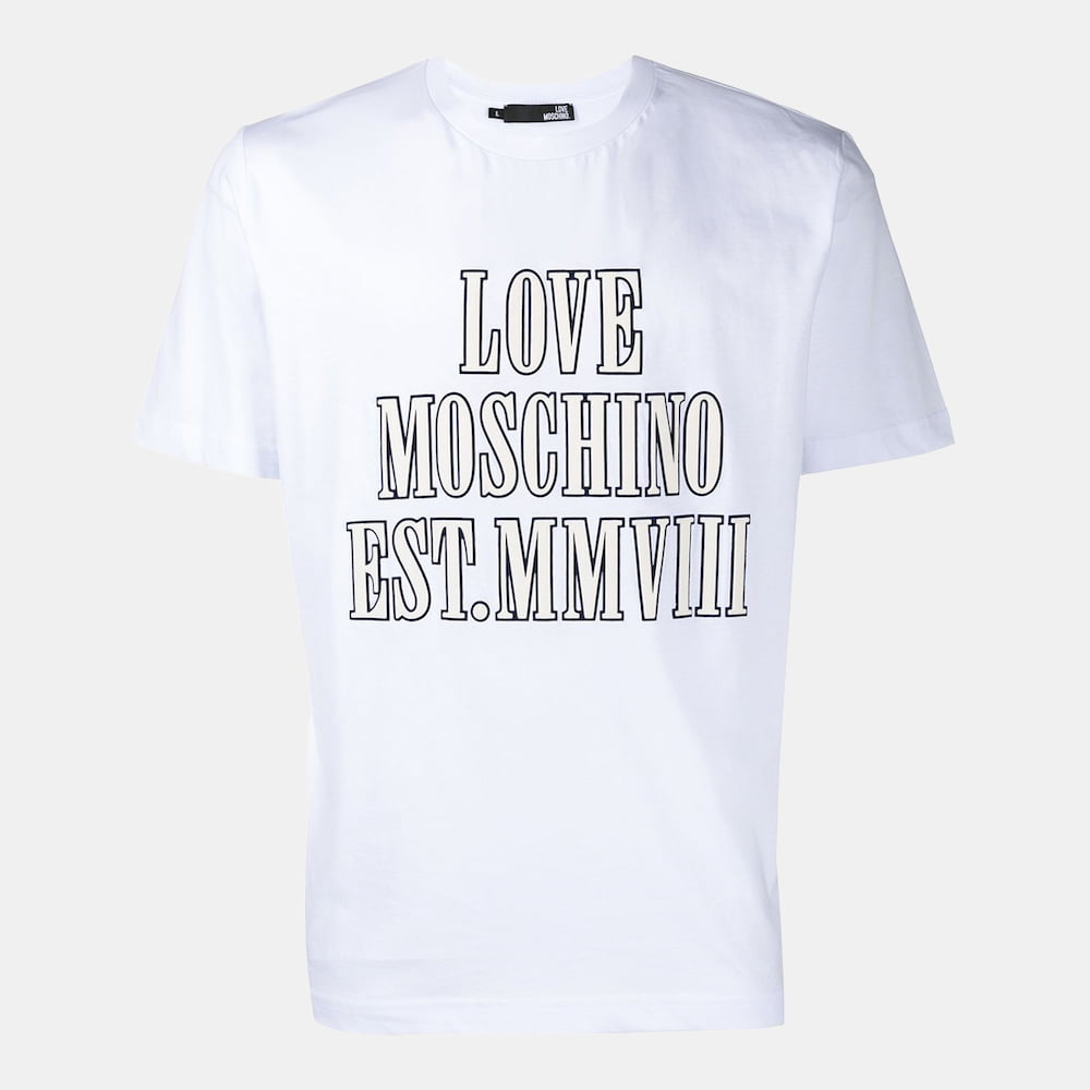 Moschino T Shirt M47323r White Beig Branco Beige Shot2