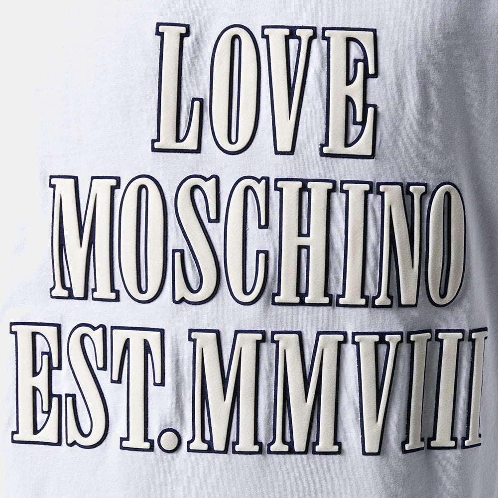 Moschino T Shirt M47323r White Beig Branco Beige Shot7