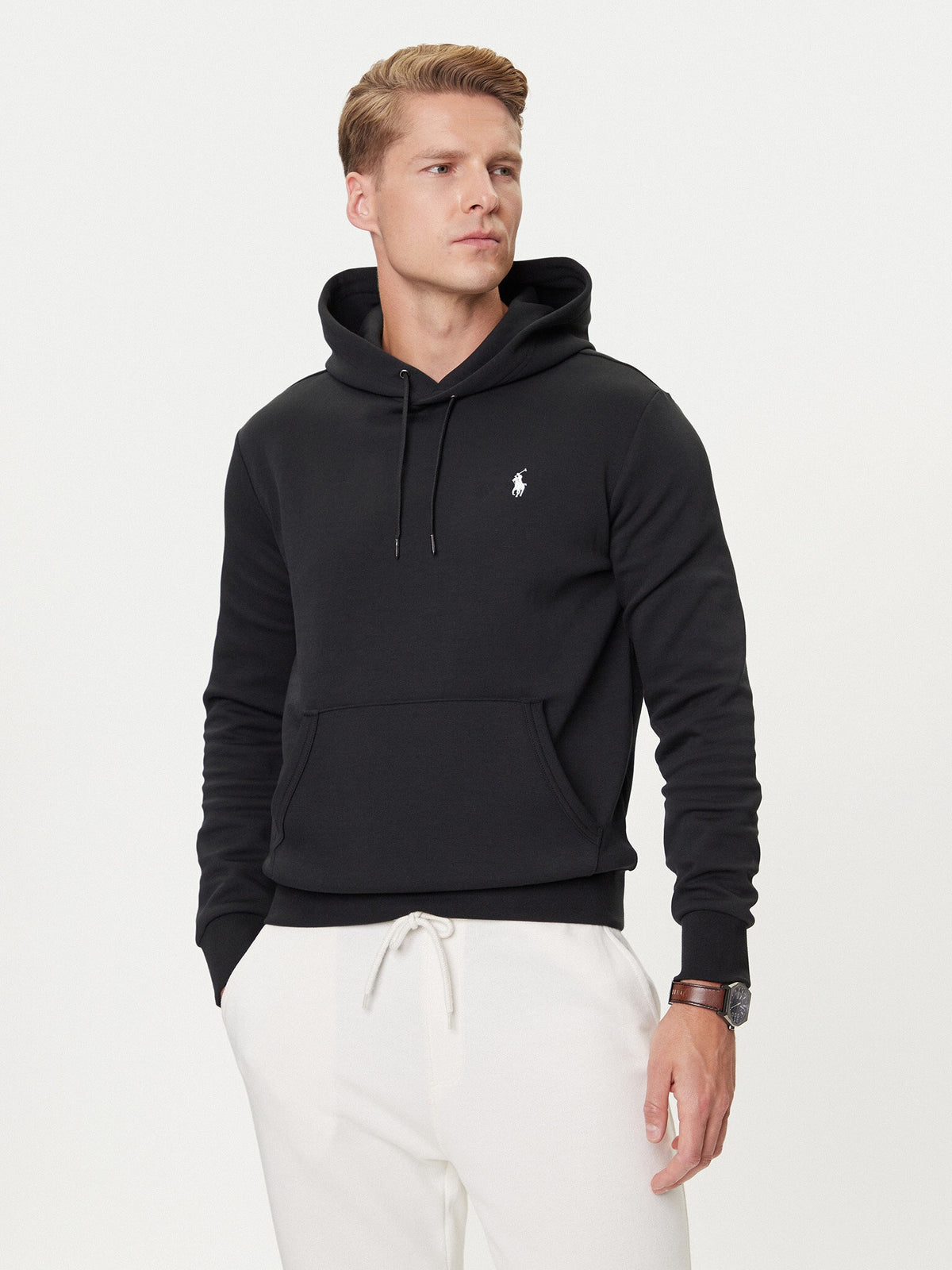 Ralph Lauren Camisola Hoodie 710907092 Blk White Preto Branco_shot1