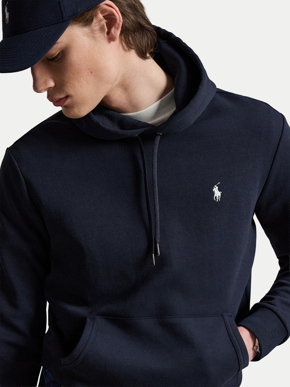 Ralph Lauren Camisola Hoodie 710907092 Navy White Navy Branco_shot4