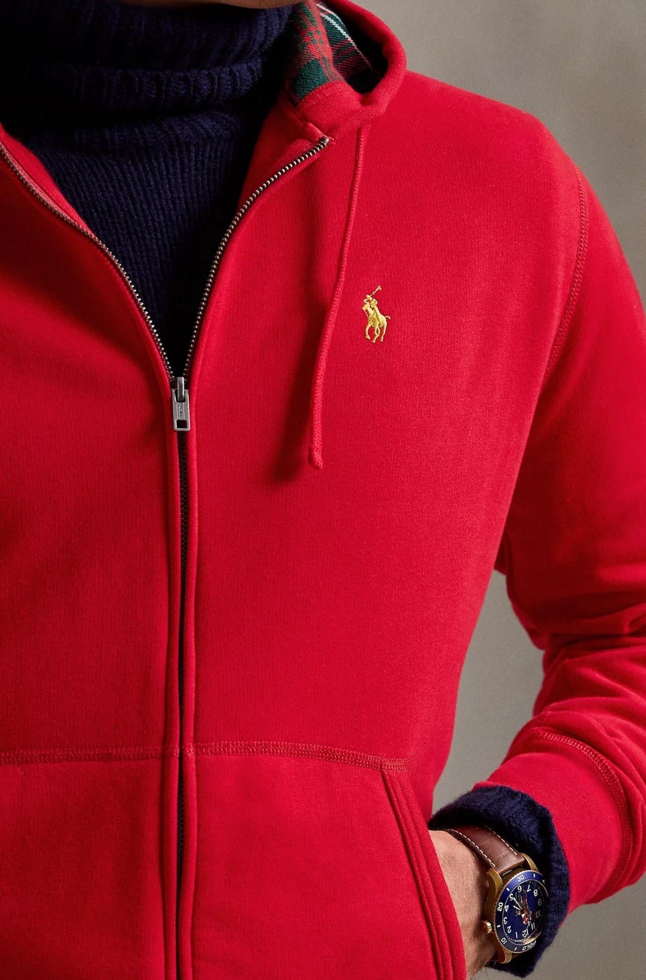 Ralph Lauren Camisola Hoodie 710952256 Red Gold Vermelho Dourado_shot3