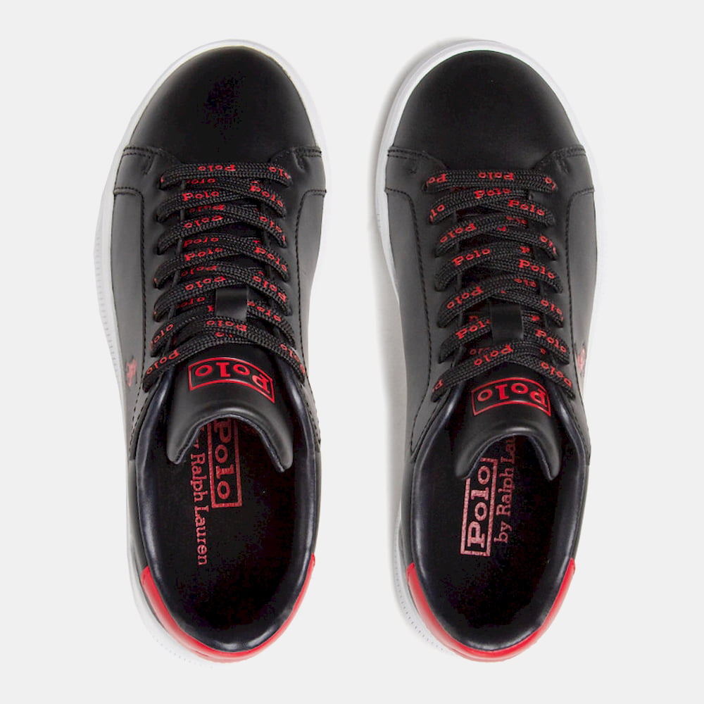 Ralph Lauren Sapatilhas Sneakers Shoes Hrtctii Sk Ath Black Red Preto Vermelho Shot13
