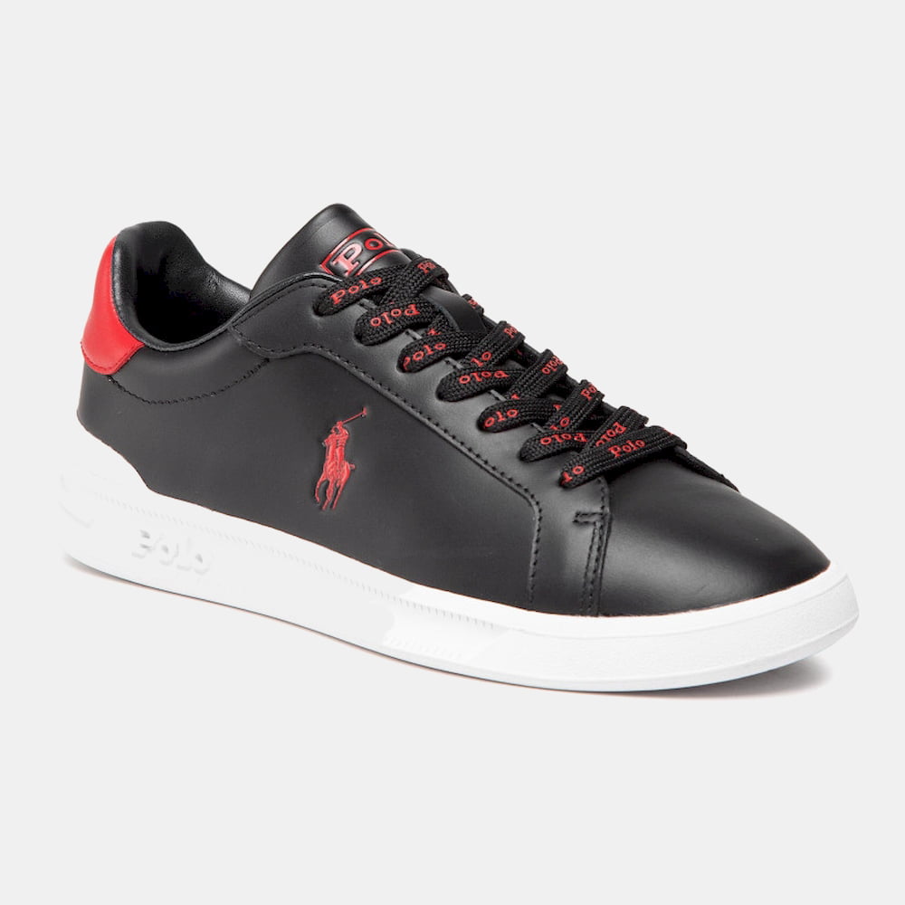 Ralph Lauren Sapatilhas Sneakers Shoes Hrtctii Sk Ath Black Red Preto Vermelho Shot3