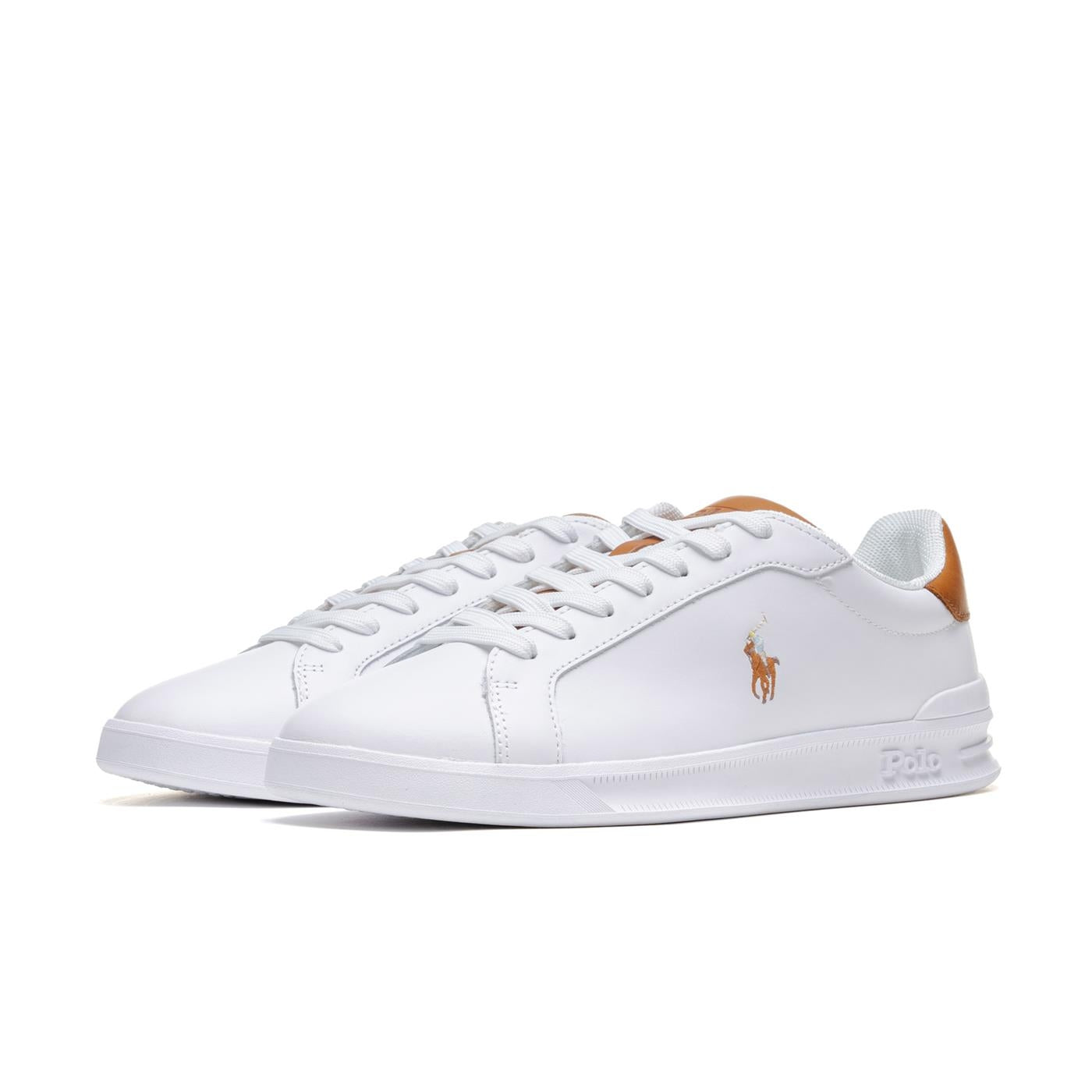 Ralph Lauren Sapatilhas Sneakers Shoes Hrtctii Sk Ath Whi Camel Branco Camel_shot3