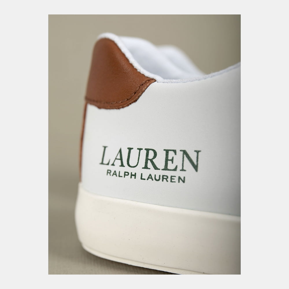 Ralph Lauren Sapatilhas Sneakers Shoes Joana Sk Vlc Whi Camel Branco Camel Shot10
