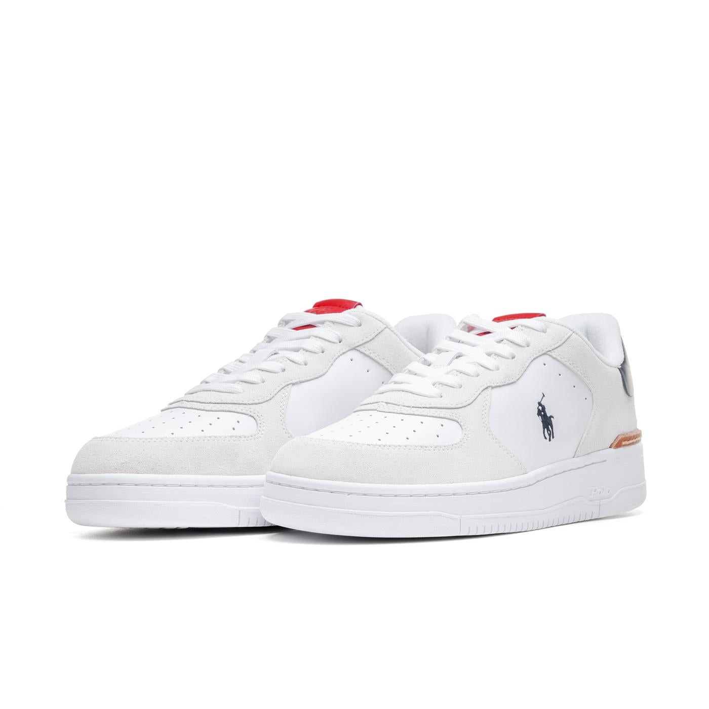 Ralph Lauren Sapatilhas Sneakers Shoes Masters Crt Sk Whi Red Nv Branco Vermelho Azul_shot3