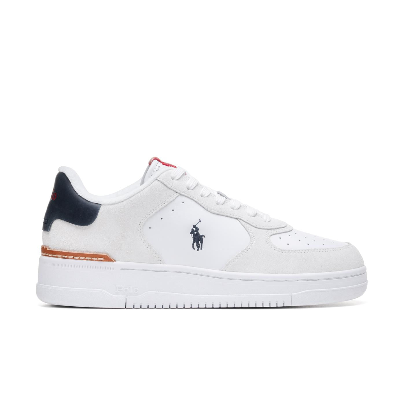 Ralph Lauren Sapatilhas Sneakers Shoes Masters Crt Sk Whi Red Nv Branco Vermelho Azul_shot6