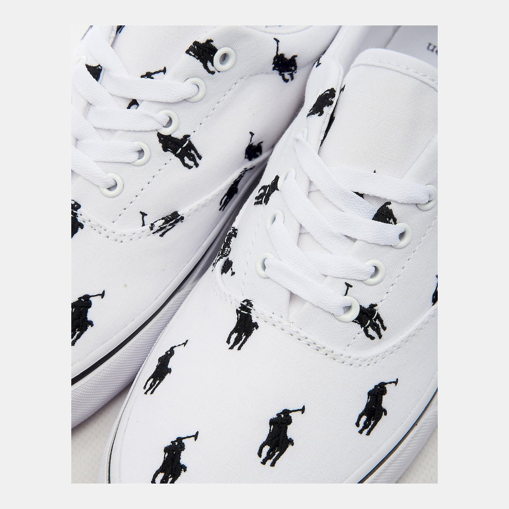 Ralph Lauren Sapatilhas Sneakers Shoes Thorton Logo White Blk Branco Preto Shot14
