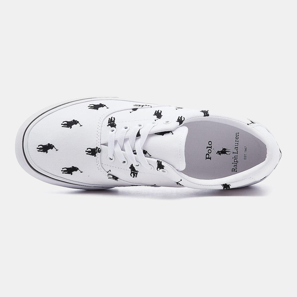 Ralph Lauren Sapatilhas Sneakers Shoes Thorton Logo White Blk Branco Preto Shot6