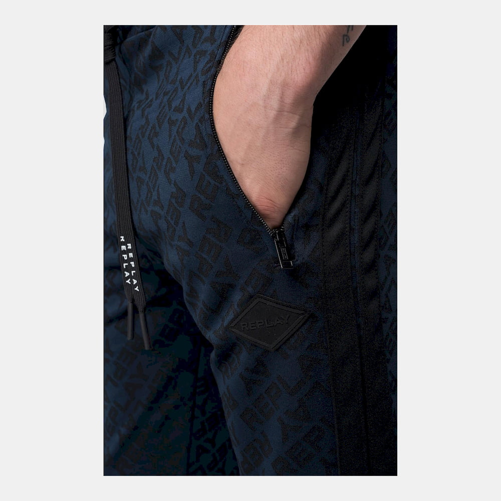 Replay Calças Trousers M9723a Black Blue Preto Azul Shot10