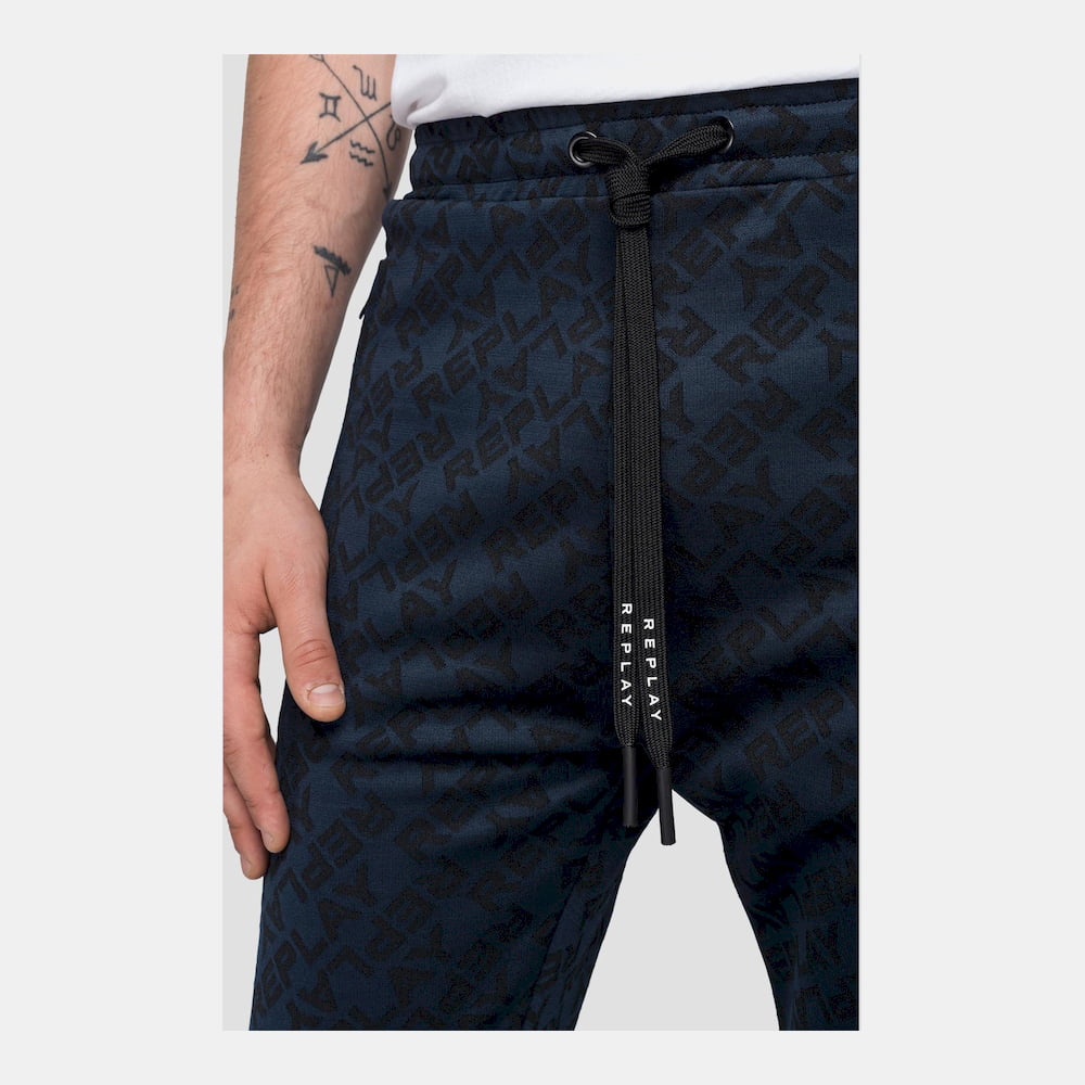 Replay Calças Trousers M9723a Black Blue Preto Azul Shot8