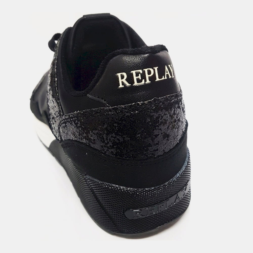 Replay Sapatilhas Sneakers Shoes Tesla Black Preto Shot10