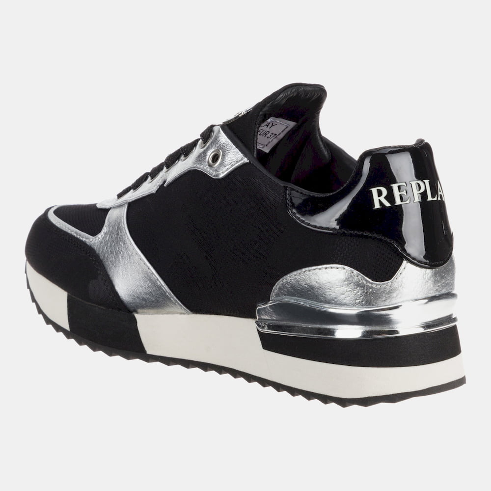 Replay Sapatilhas Sneakers Shoes Whiteshell Black Preto Shot6