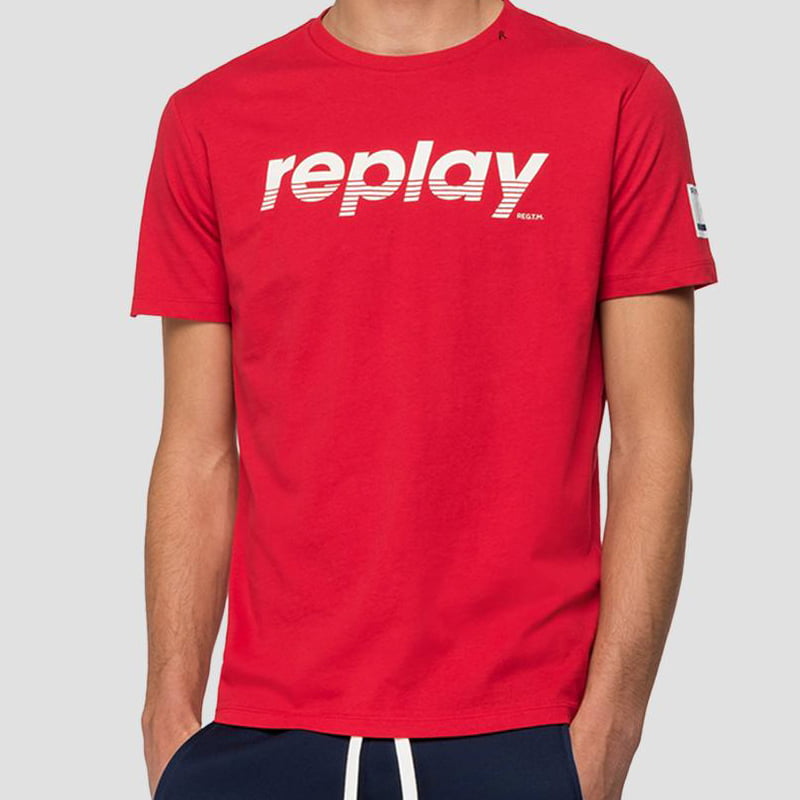 Replay T Shirt M3005 Red Vermelho Shot1