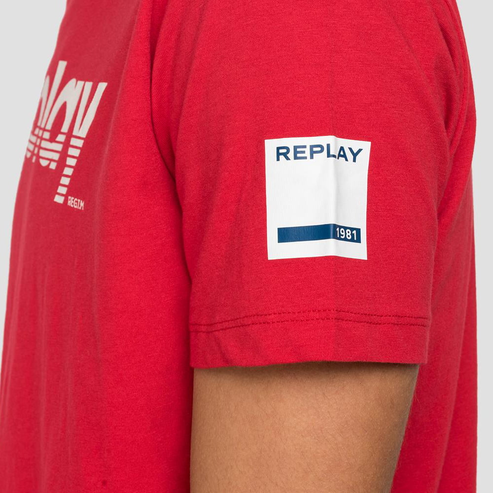 Replay T Shirt M3005 Red Vermelho Shot11