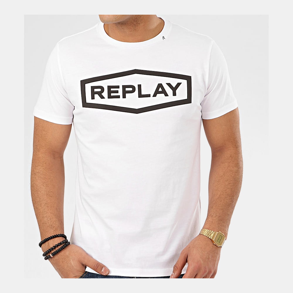 Replay T Shirt M3058 White Branco Shot8