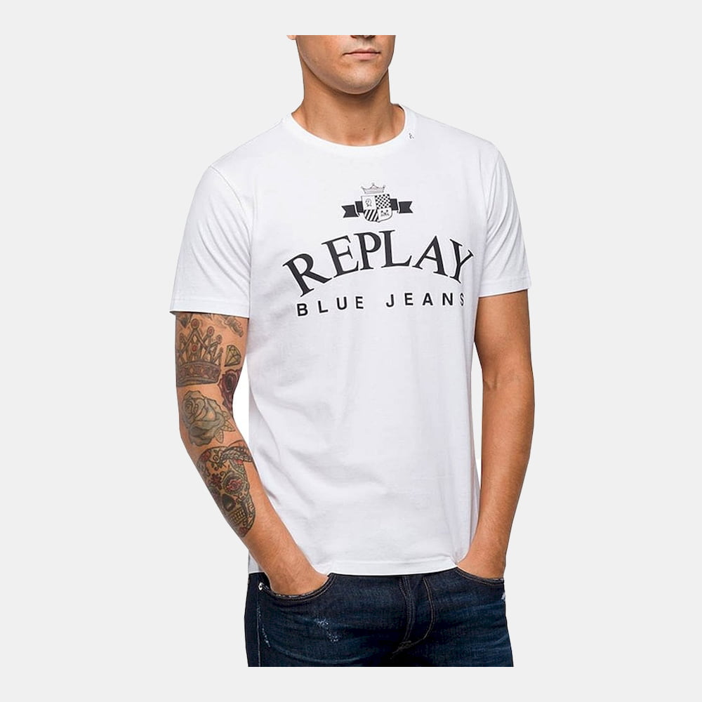 Replay T Shirt M3723 White Branco Shot2