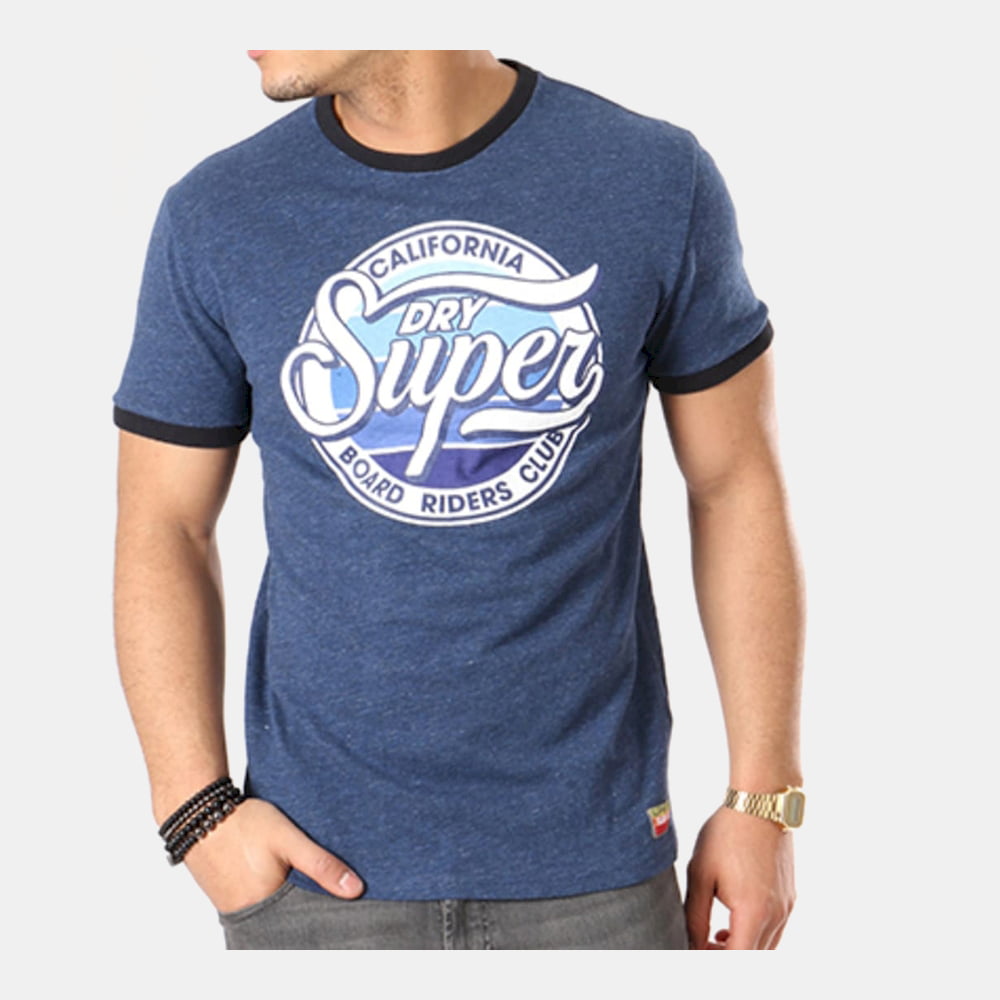 Superdry T Shirt M10004xq Blue Azul Shot6