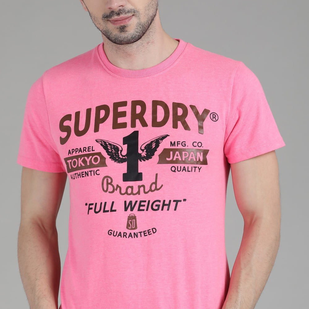 Superdry T Shirt M10012aof1 Pink Rosa Shot3