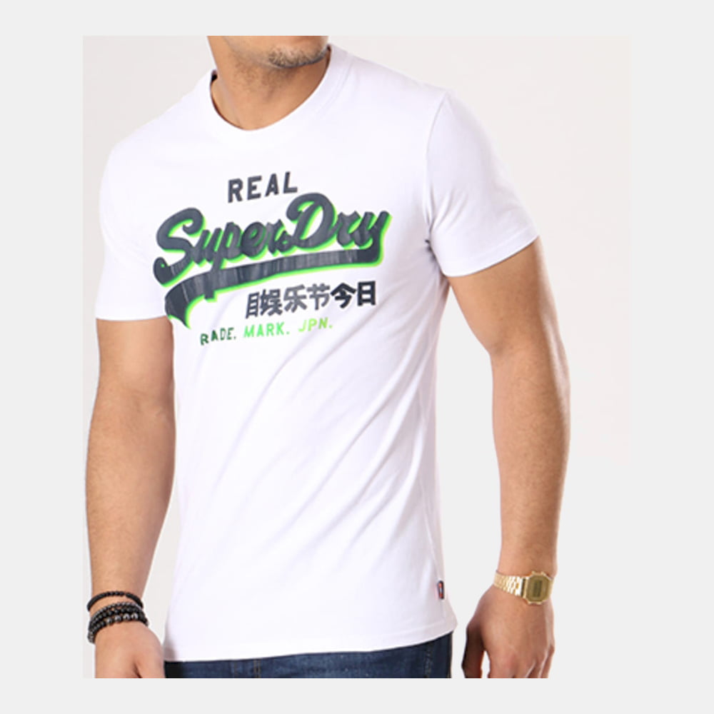 Superdry T Shirt M10016pq White Branco Shot2