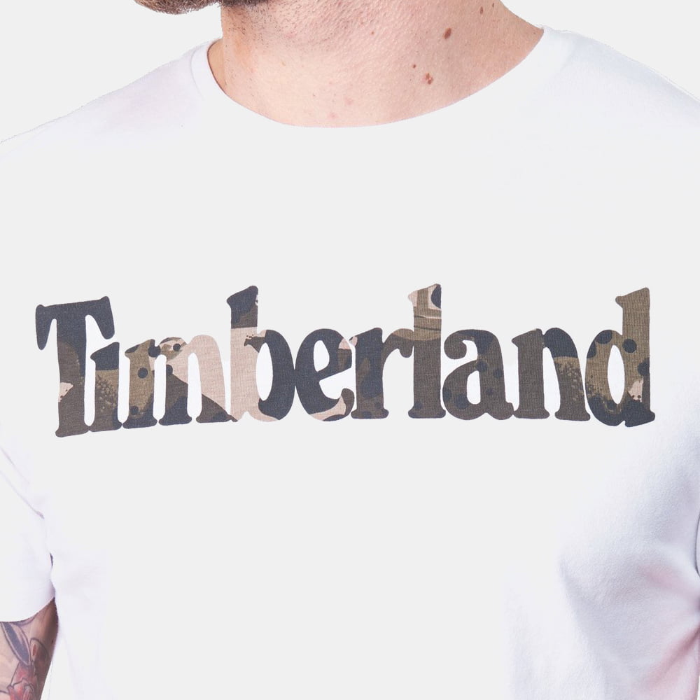 Timberland T Shirt 0a1o6b White Branco Shot9