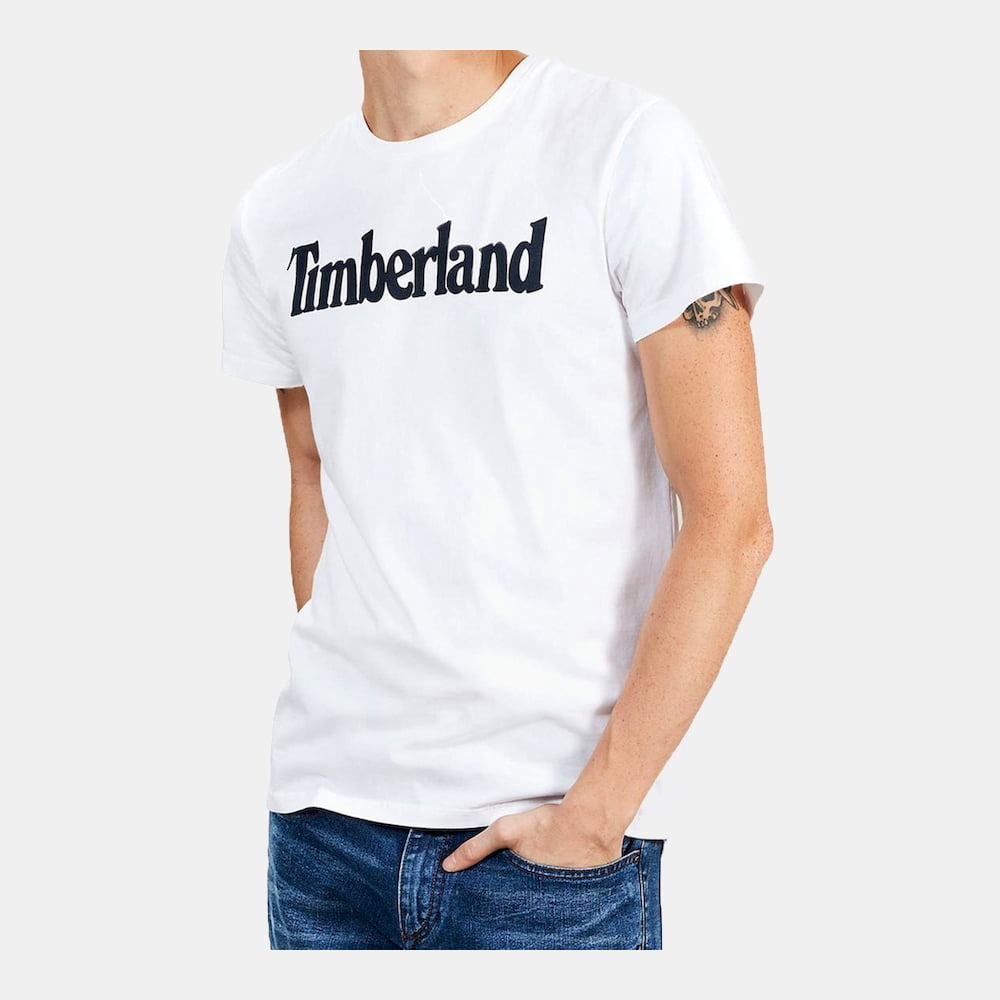 Timberland T Shirt A1l6o Basic White Branco Shot8