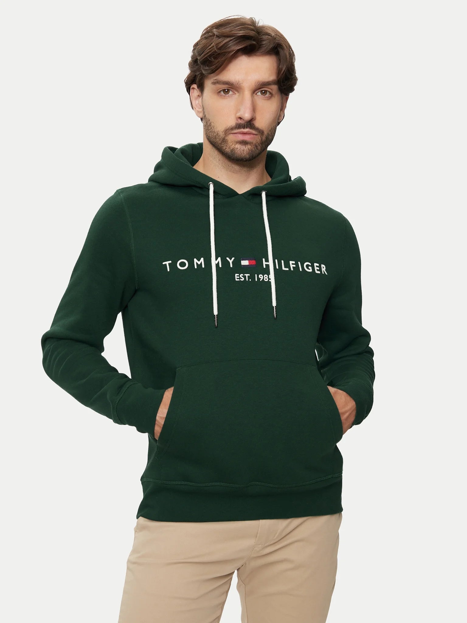 Tommy Hilfiger Camisola Hoodie Mw0mw11599 Green Verde_shot4