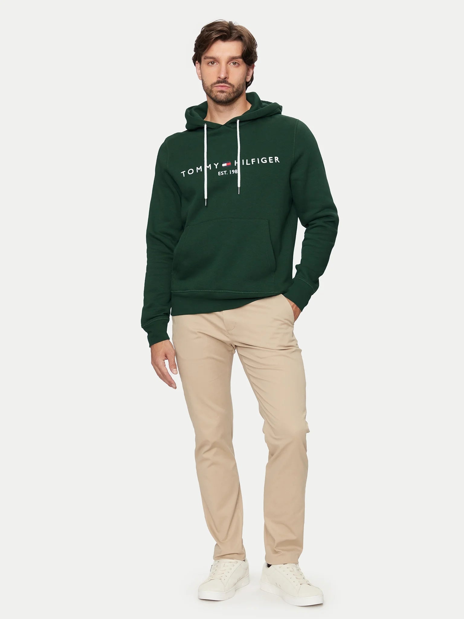 Tommy Hilfiger Camisola Hoodie Mw0mw11599 Green Verde_shot5