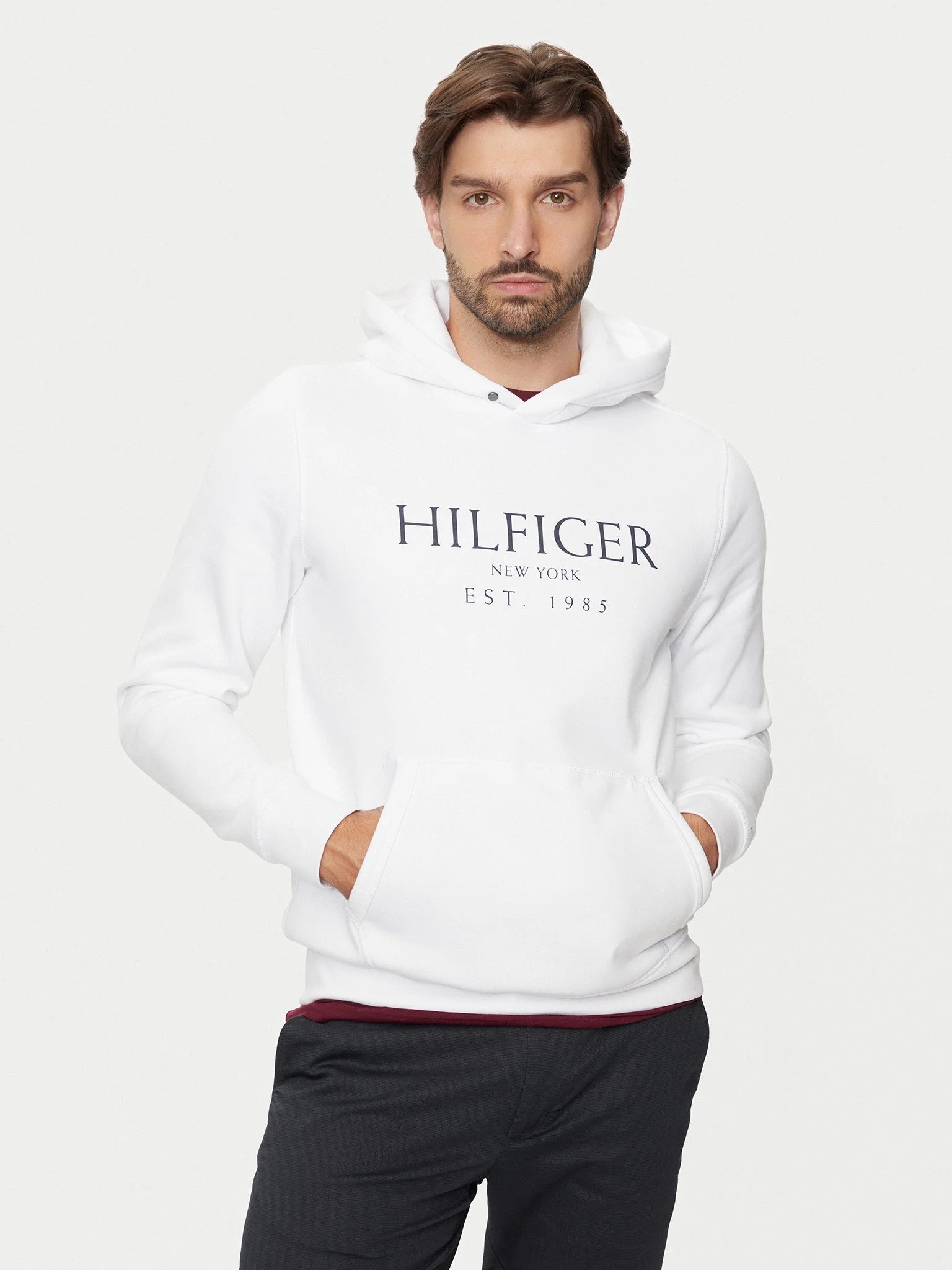 Tommy Hilfiger Camisola Hoodie Mw0mw35523 White Branco_shot2