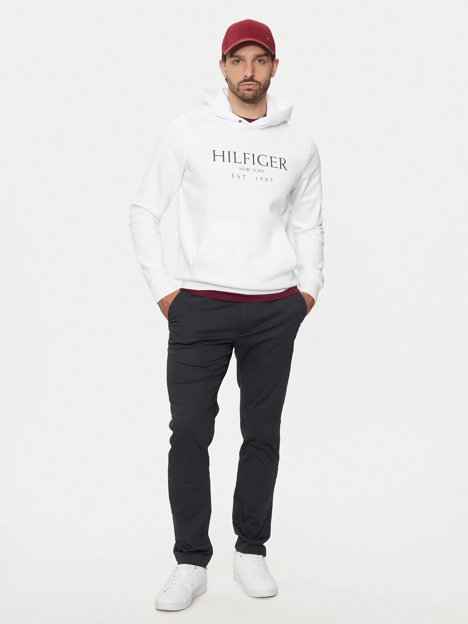 Tommy Hilfiger Camisola Hoodie Mw0mw35523 White Branco_shot5