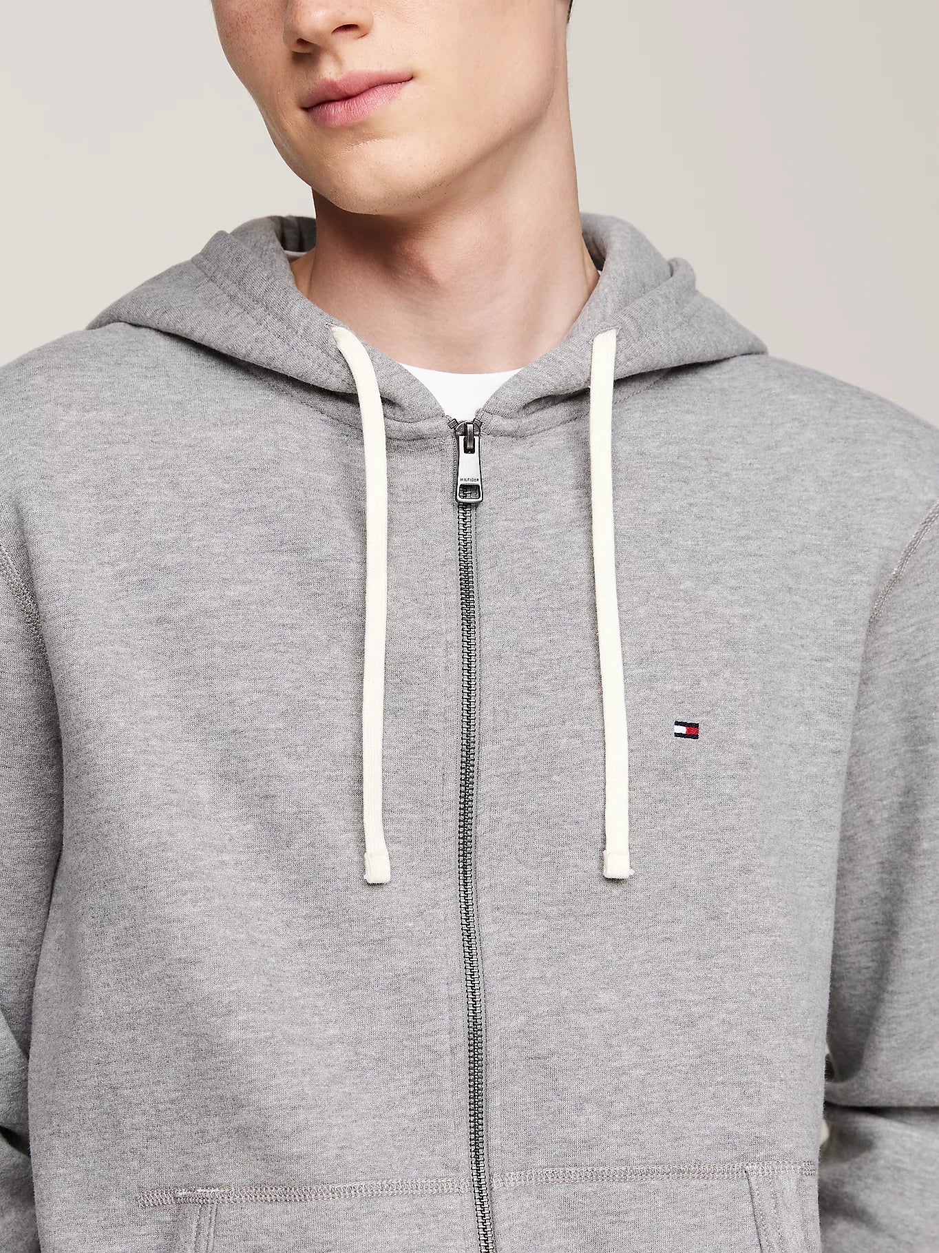 Tommy Hilfiger Camisola Hoodie Mw0mw37239 Grey Cinza_shot2