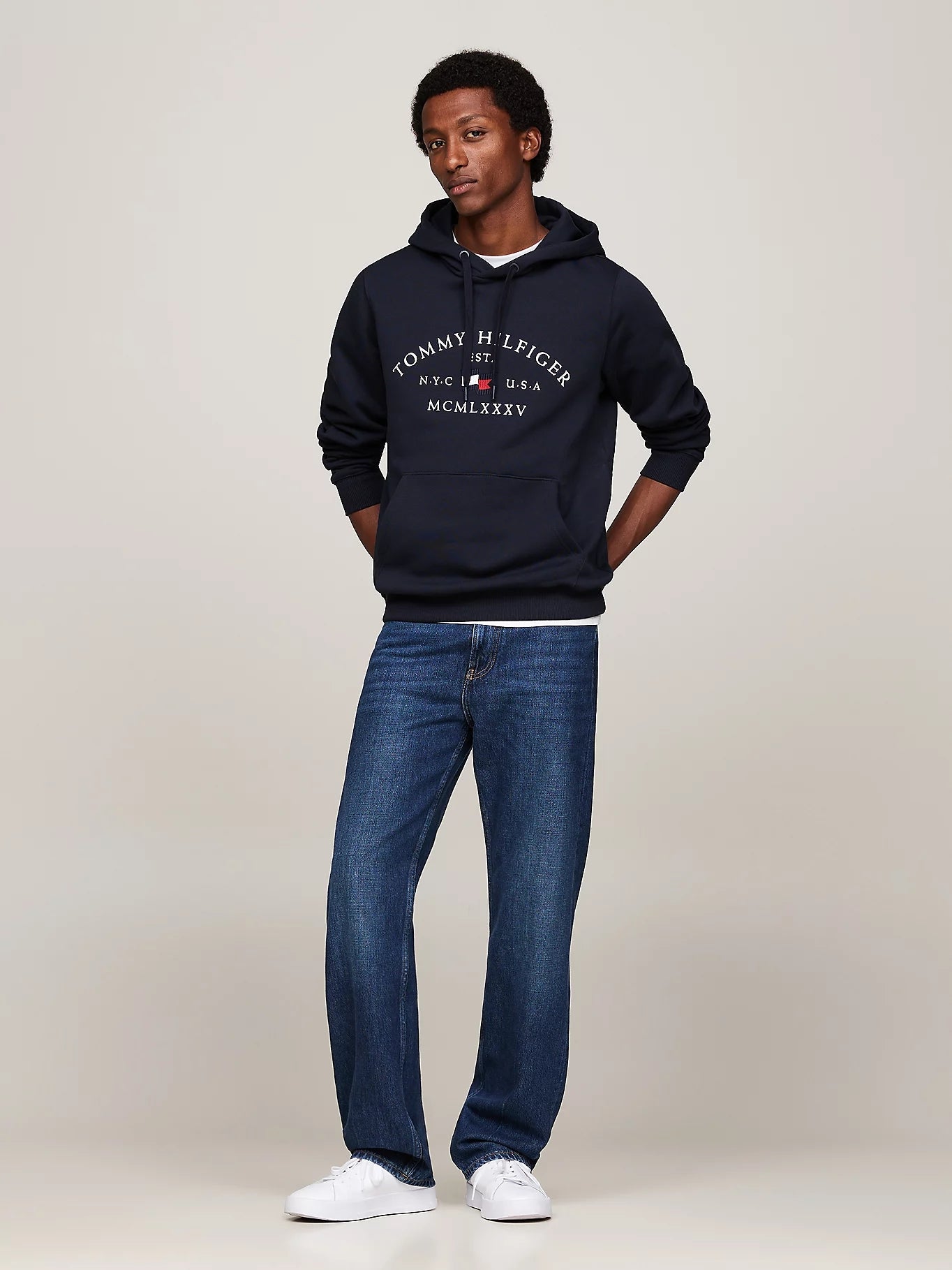 Tommy Hilfiger Camisola Hoodie Mw0mw37244 Navy Navy_shot1