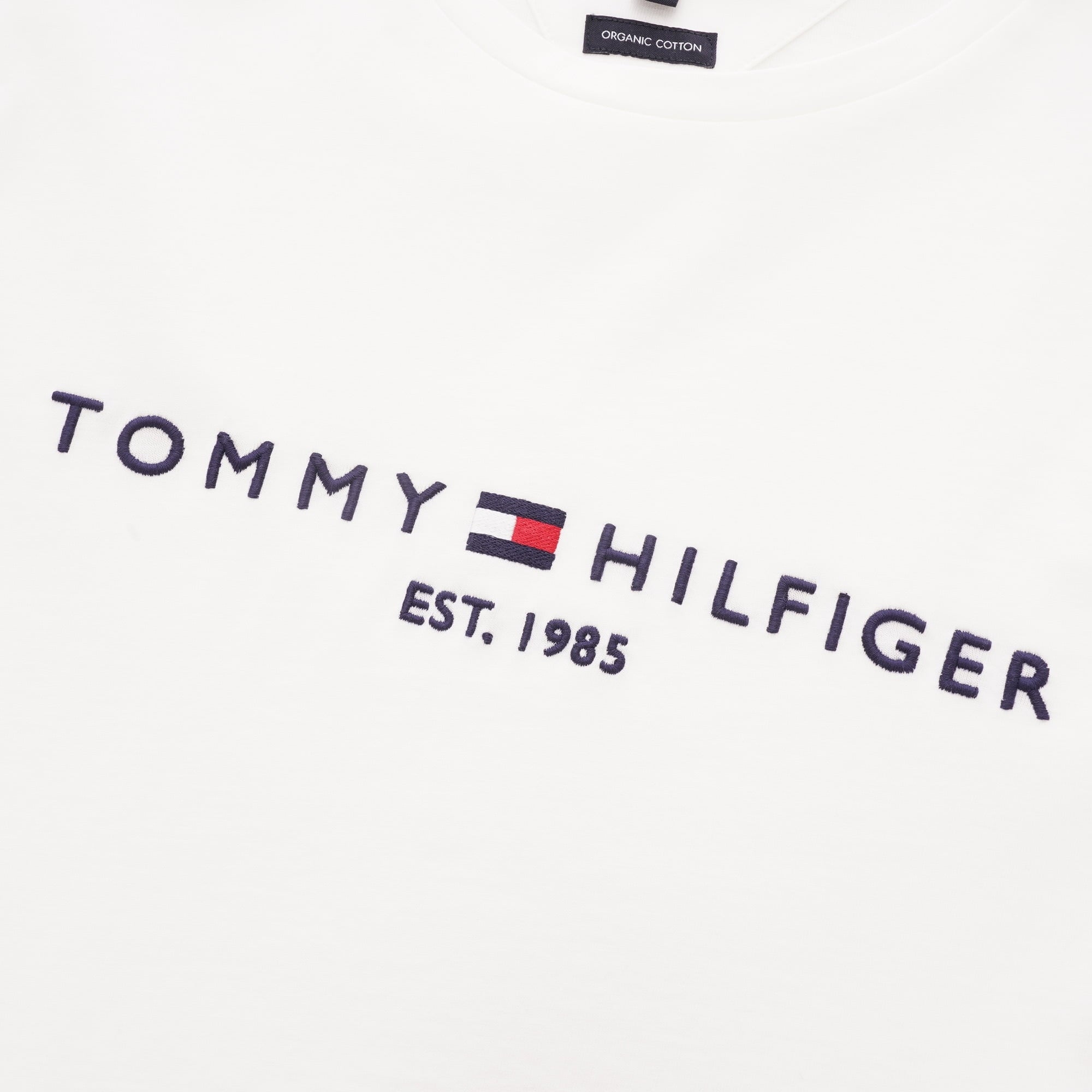 Tommy Hilfiger Logo T Shirt Snow White P42226 388852 Image