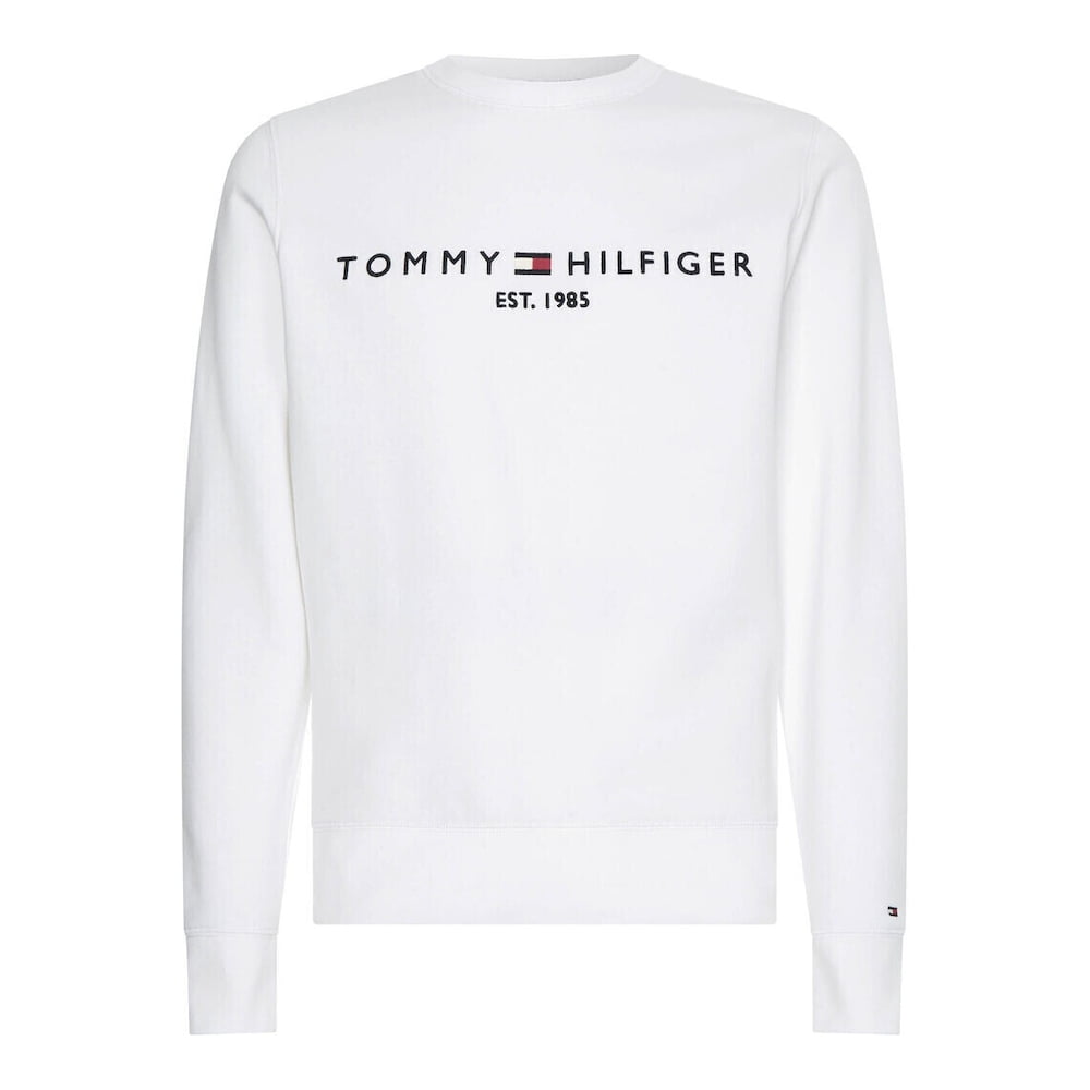 Tommy Hilfiger Organic Cotton Blend Logo Sweatshirt White Mw0mw11596 Ybr1 Resultado