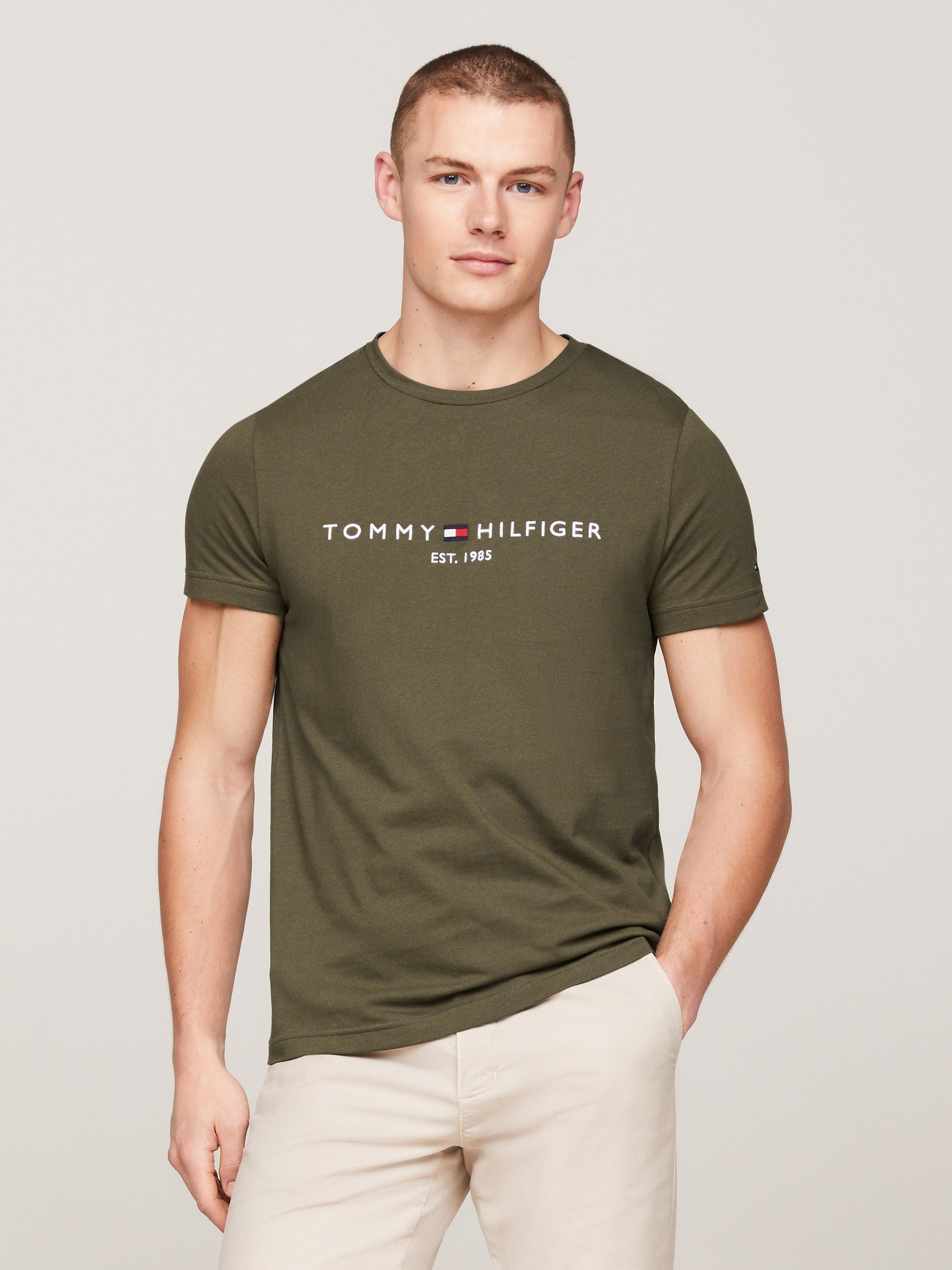 Tommy Hilfiger T Shirt Mw0mw11797 Green Moss Verde Moss_shot4