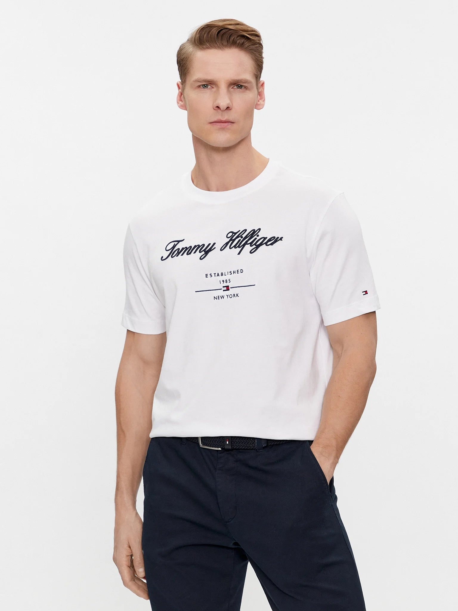 Tommy Hilfiger T Shirt Mw0mw33691 White Branco_shot2