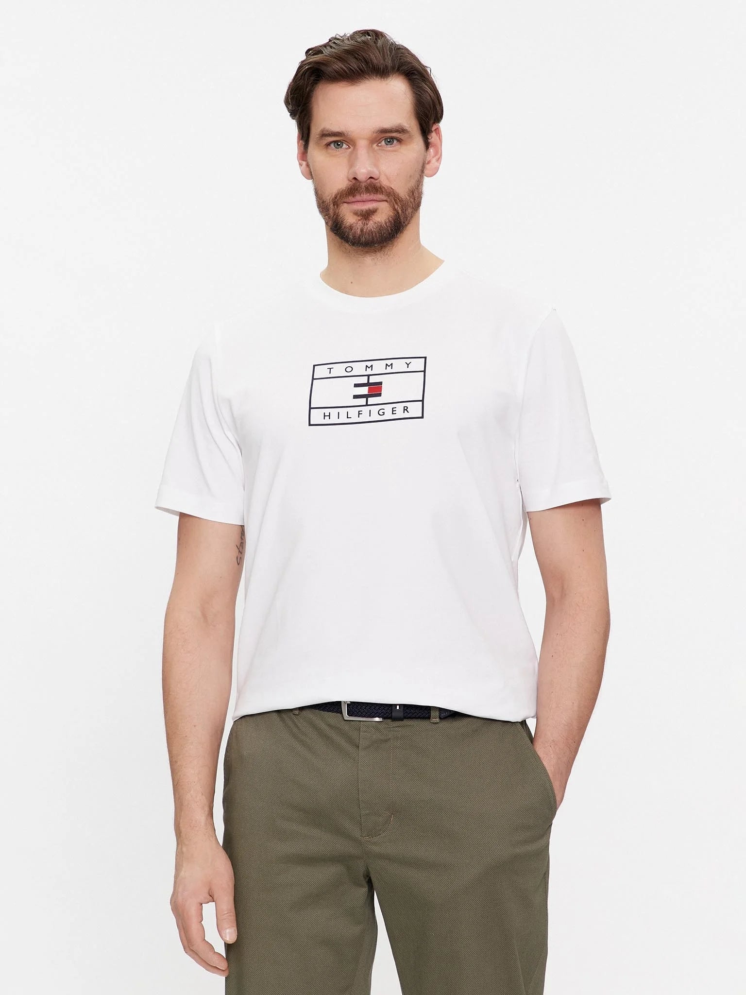 Tommy Hilfiger T Shirt Mw0mw34204 White Branco_shot5