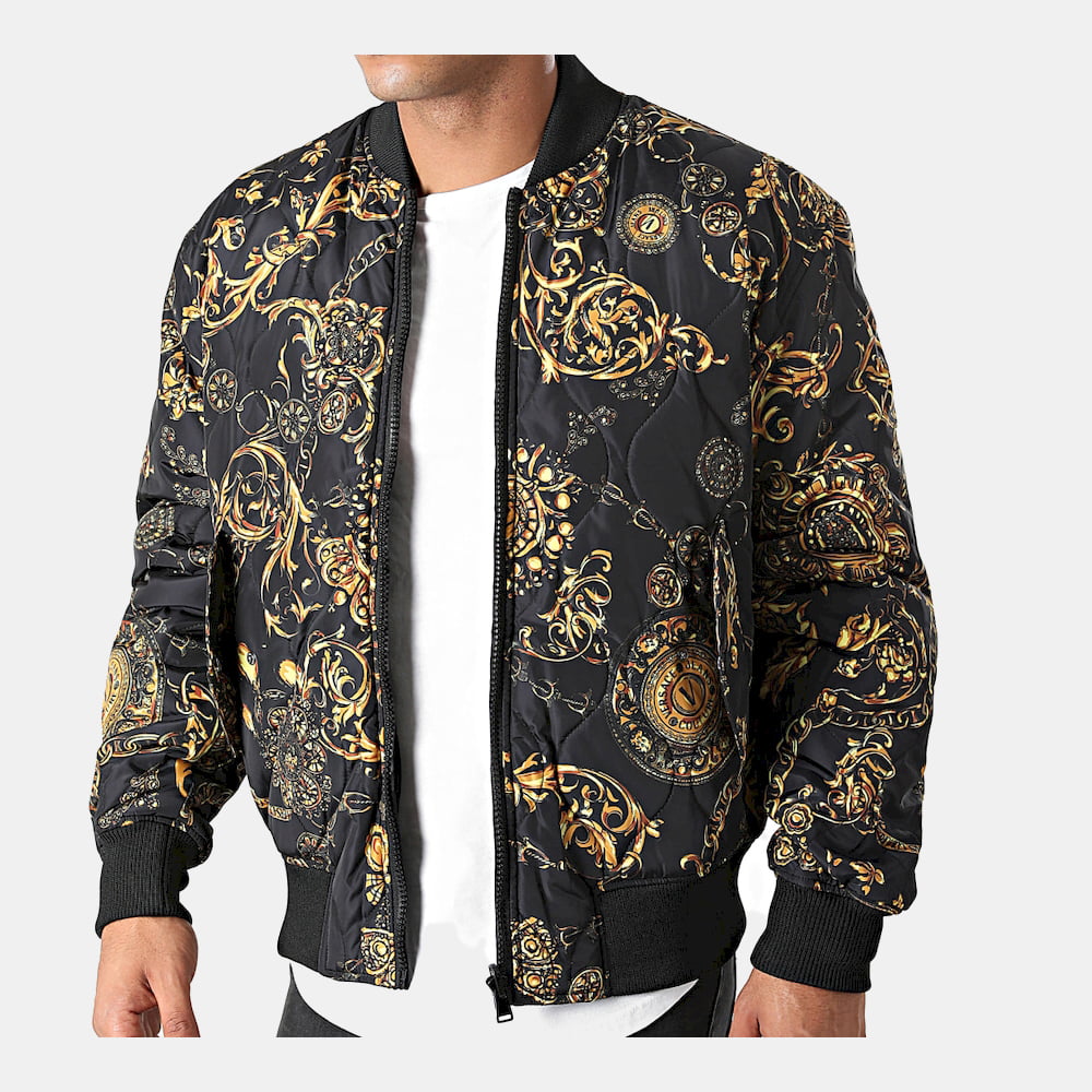 Versace Blusão Jackets 71gas407 Blk Gold Preto Ouro Shot4