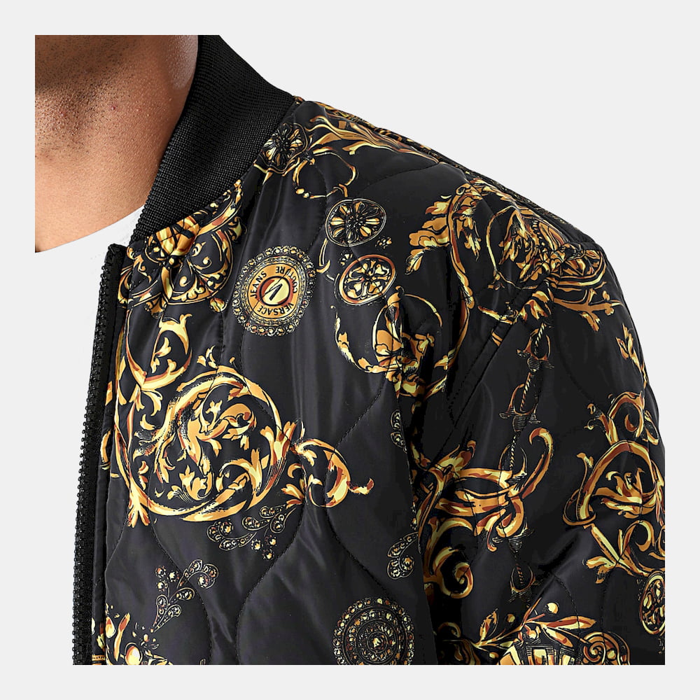 Versace Blusão Jackets 71gas407 Blk Gold Preto Ouro Shot6