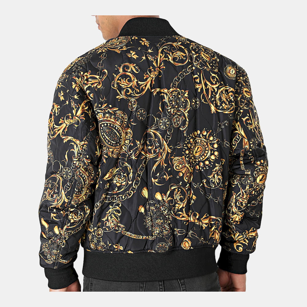 Versace Blusão Jackets 71gas407 Blk Gold Preto Ouro Shot8