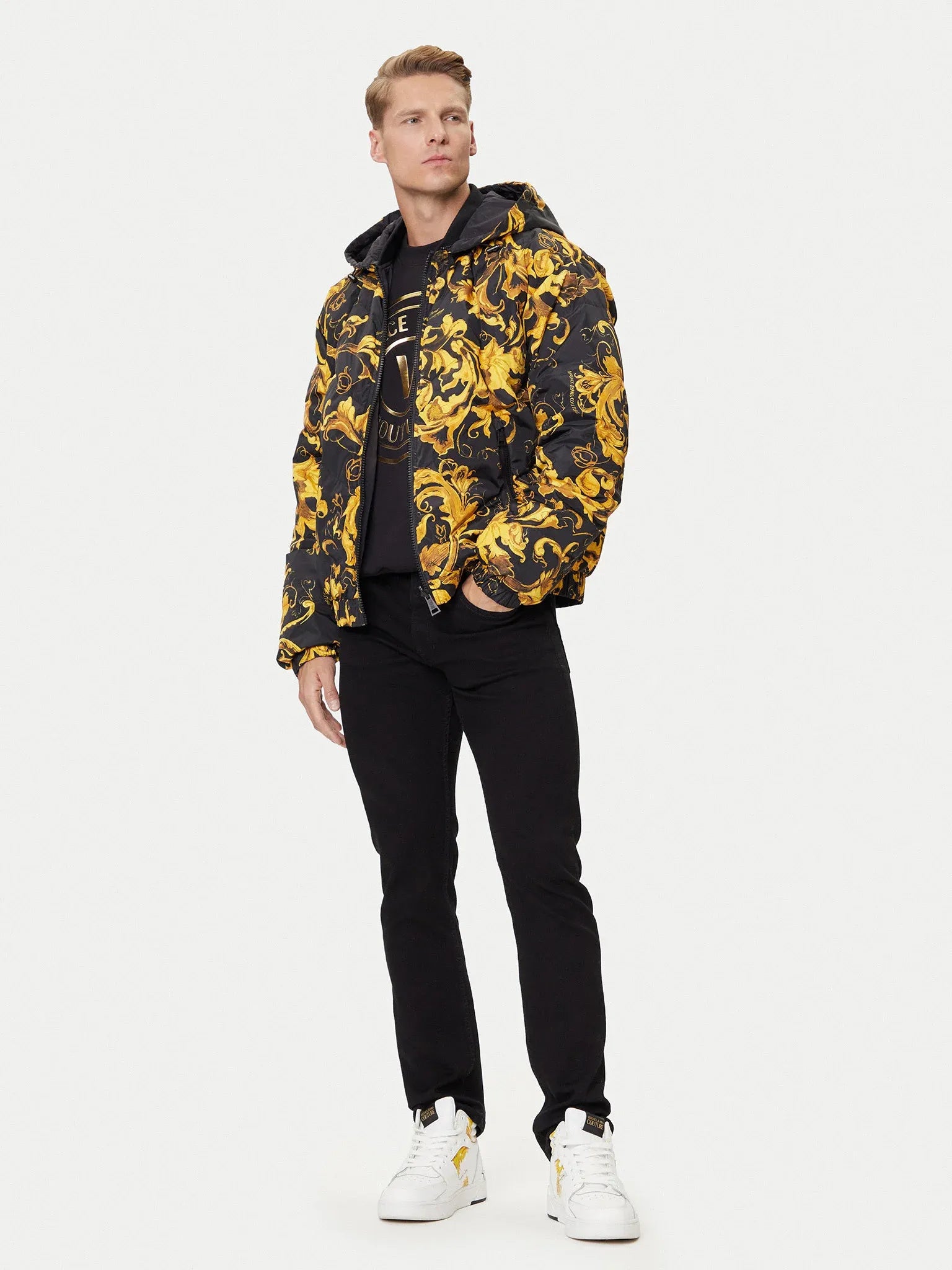 Versace Blusao Jackets 79gaud16 Blk Gold Preto Ouro_shot2