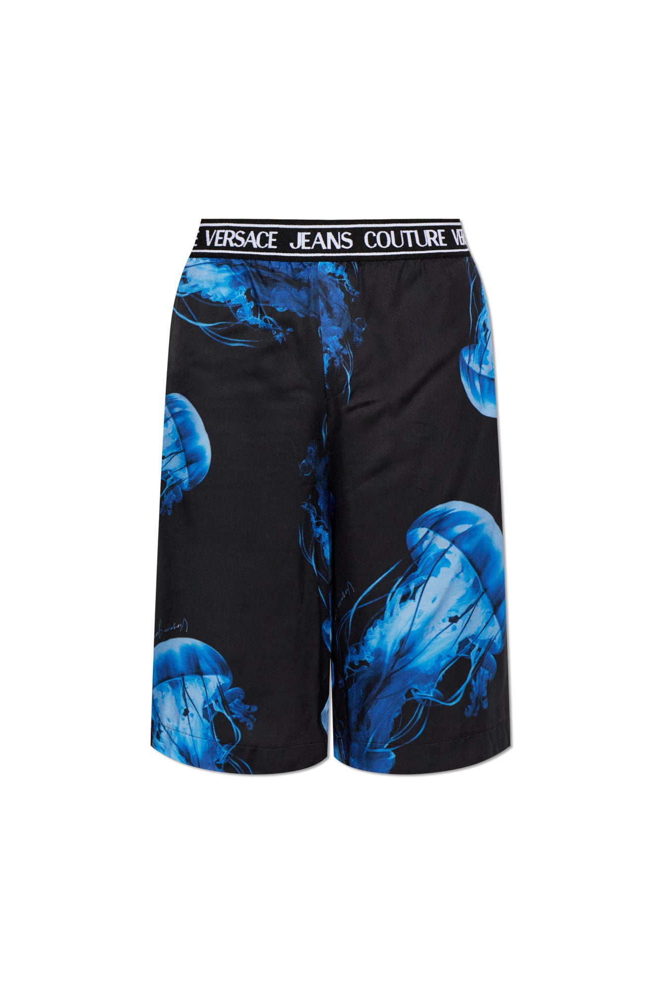 Versace Calcao De Banho Swim Shorts 80gad108 Black Blue Preto Azul_shot1